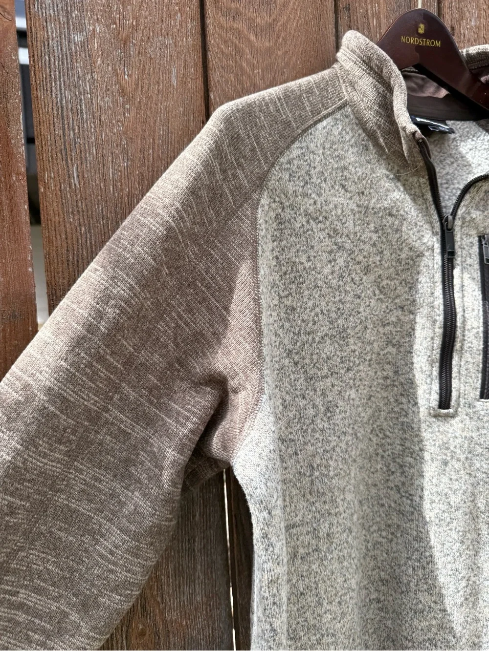 Patagonia Men’s Tan Heather Better Sweater 1/4 Zip Fleece Sweatshirt Large